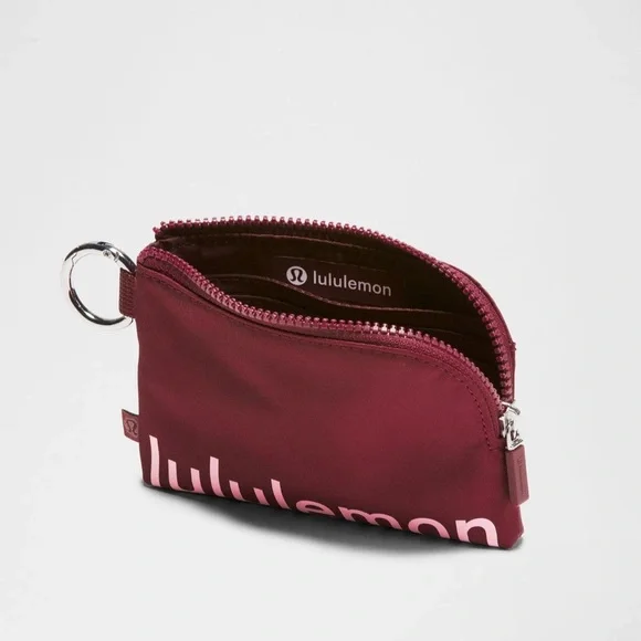 NWT Lululemon Burgundy clip-able Coin Pouch and 3pc hair tie bundle - Picture 5 of 5